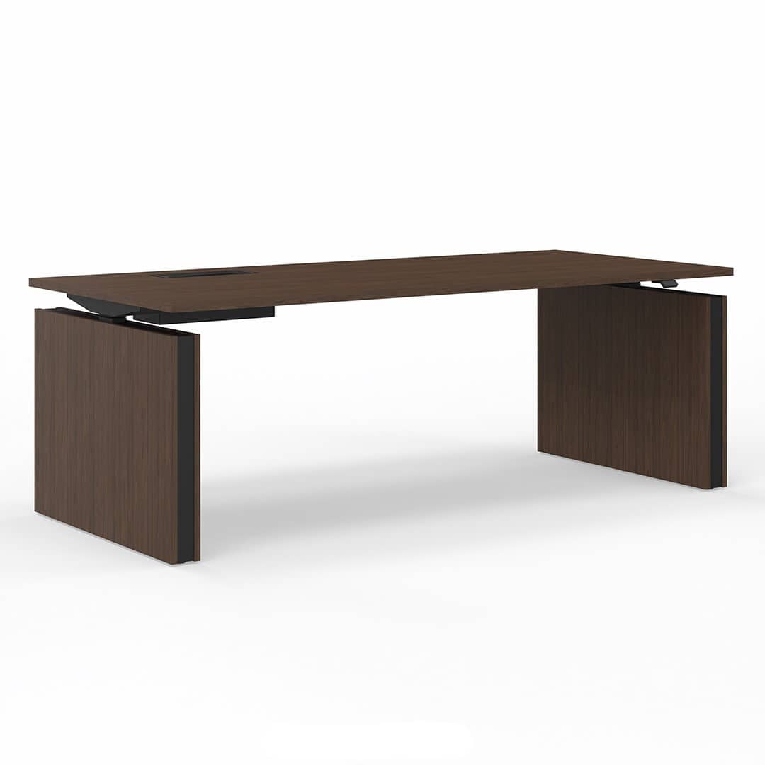 Bureau Direction MANAGER Electrique Noyer Top Access à Droite IDO