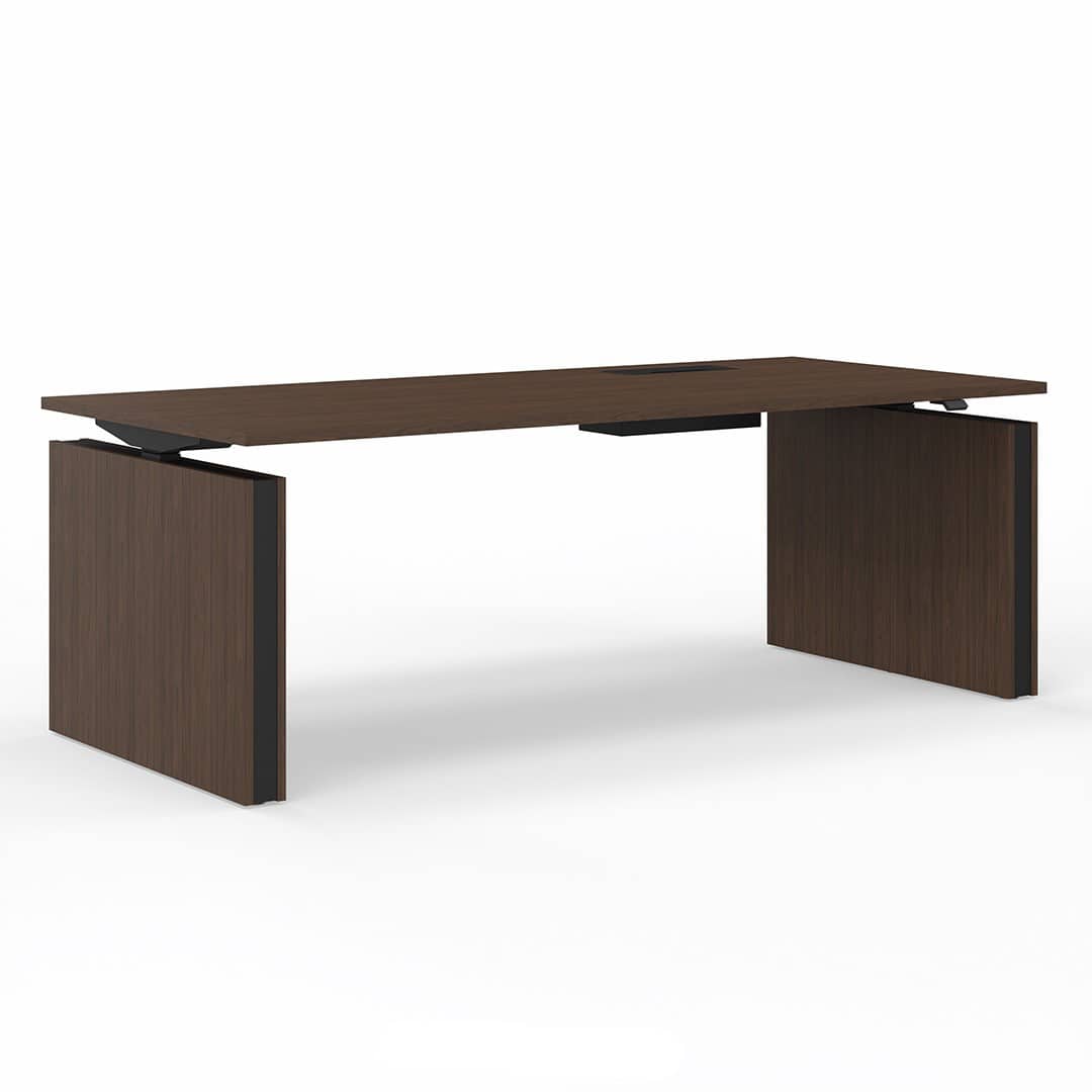 Bureau Direction Electrique MANAGER Noyer Top Access à Gauche IDO