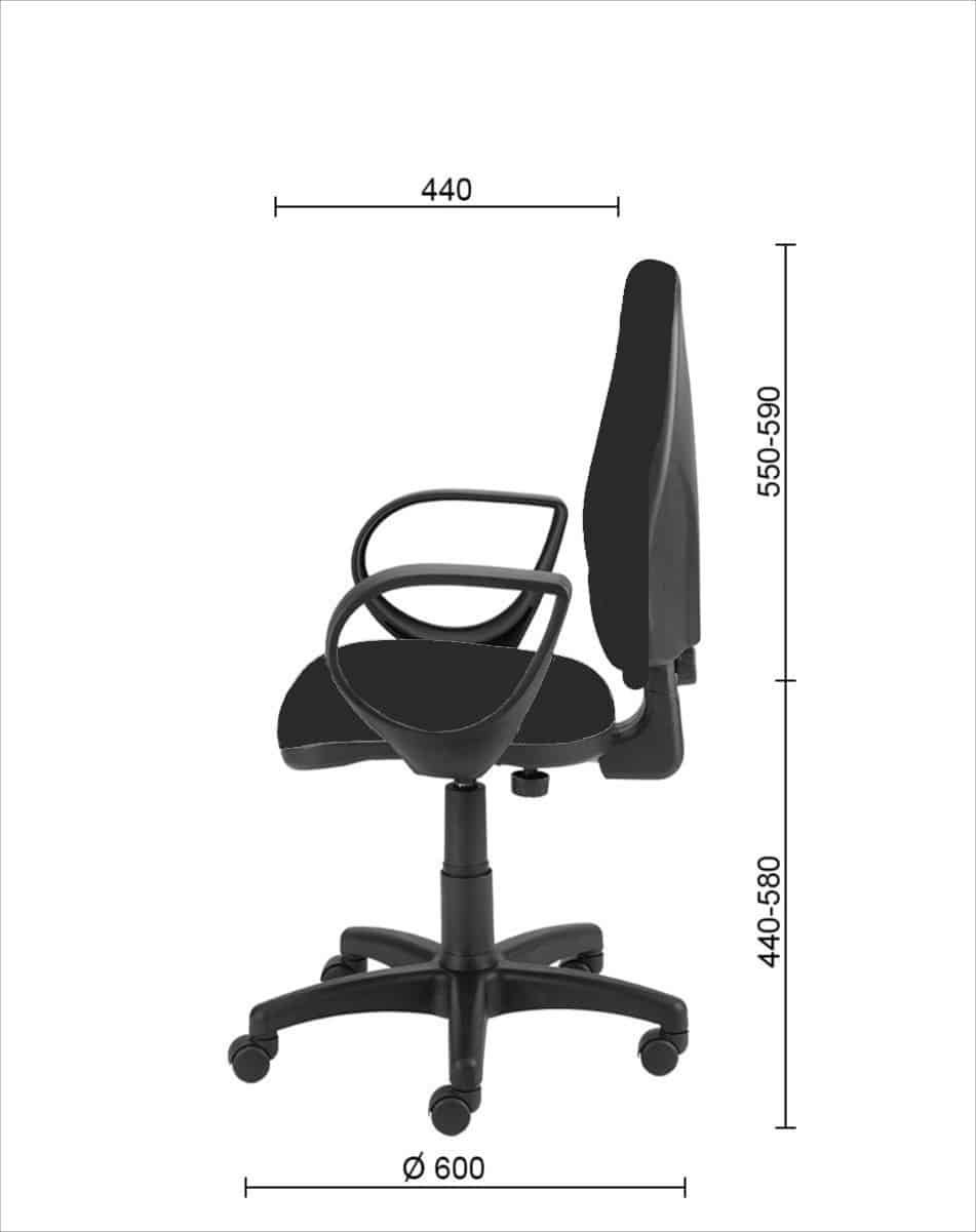 Siège de bureau Classique SOBASIC sans Accoudoirs – Image 5