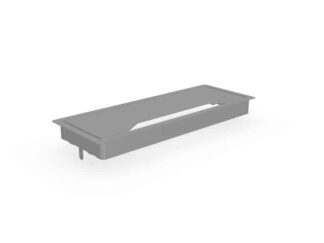 Top Access Rectangulaire en Métal INTERGAMME MNB - L317 x H27 x P119 mm, Aluminium