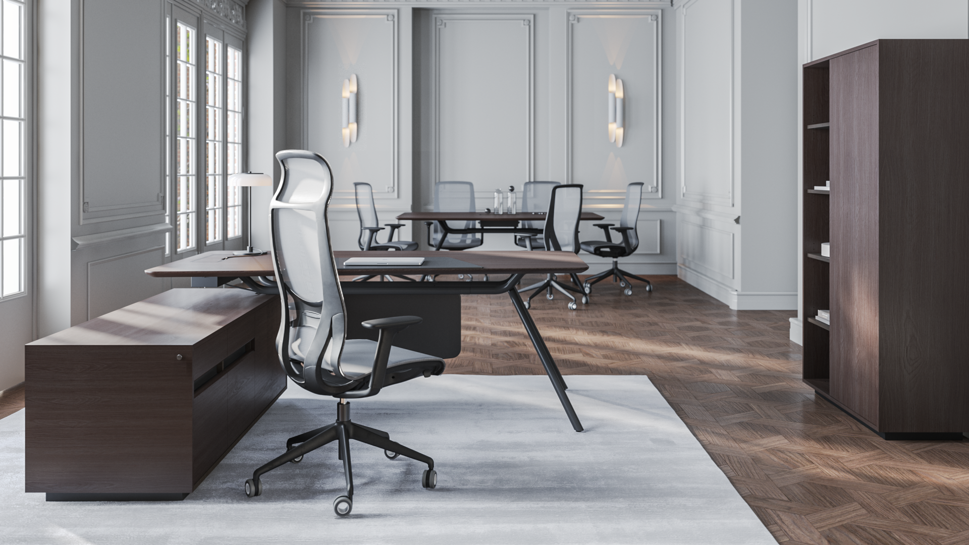 Penderie à Gauche ARROW avec rails métalliques suspendus et étagères ARROW – Image 5