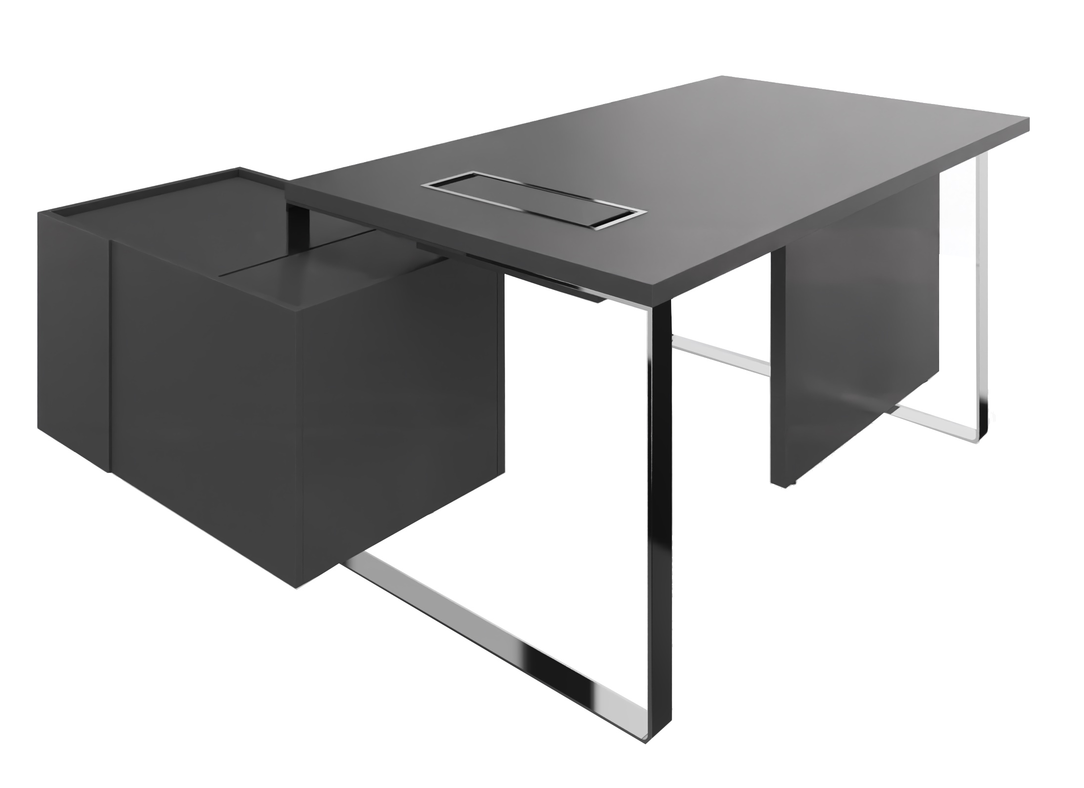 Bureau de Direction BOSS avec Caisson Fixe et Voile de Fond BOSS – Image 2
