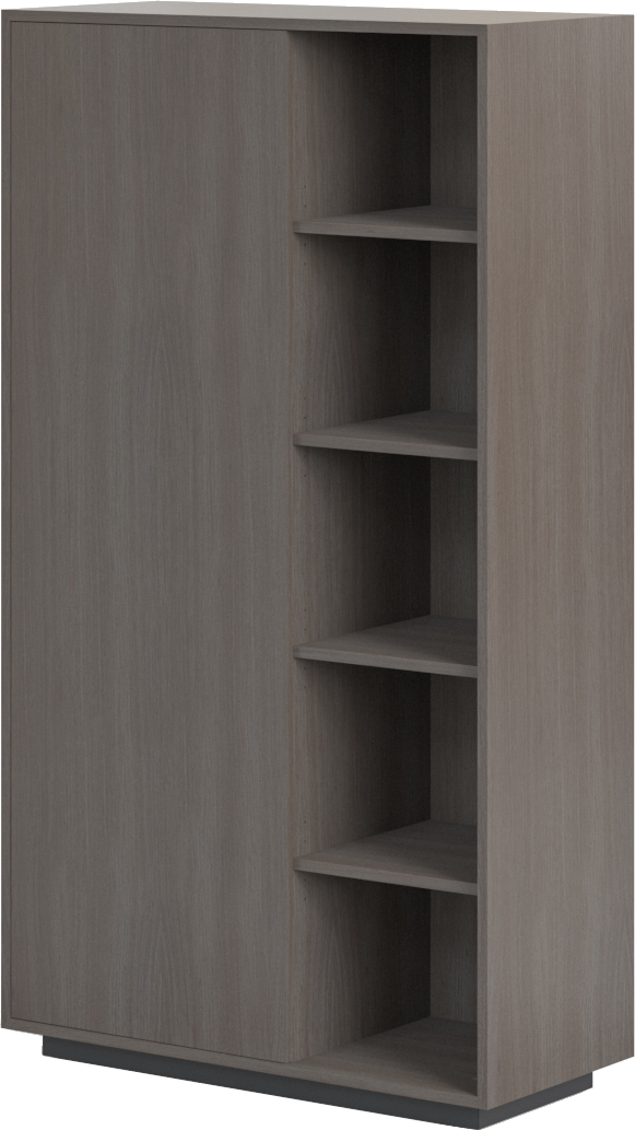 Penderie à Gauche ARROW avec rails métalliques suspendus et étagères ARROW