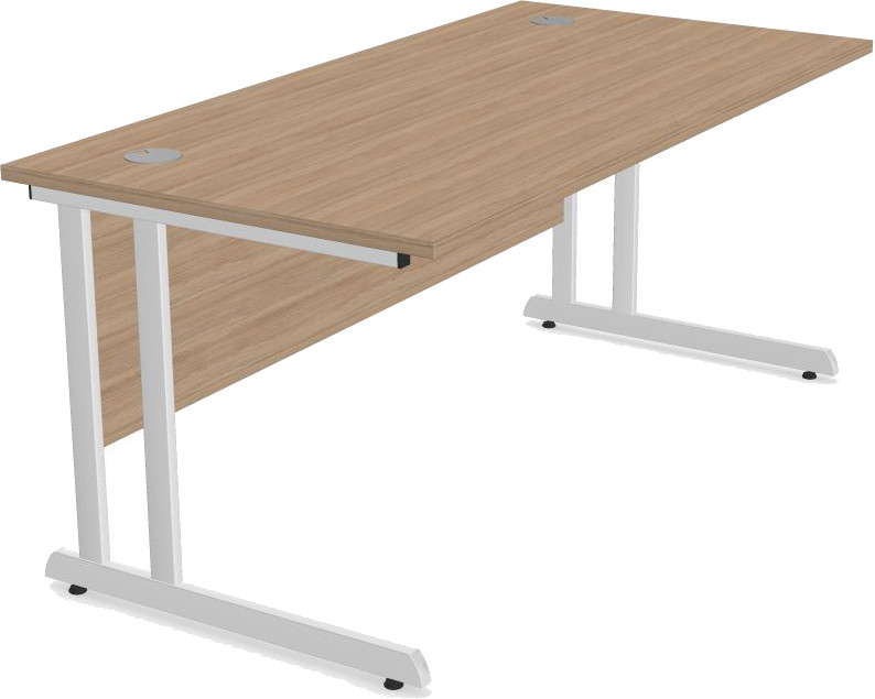 Bureau Individuel Chêne ambré/blanc PRIMO