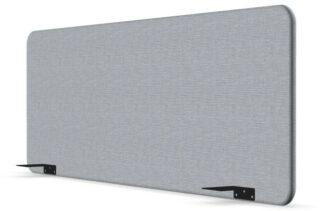 Cloison Frontale Pour Bureau Individuel / Finition Tissu Berta SERENITY - L1600 x H415 x P22 mm, Gris Clair GA03 (AD3) Berta