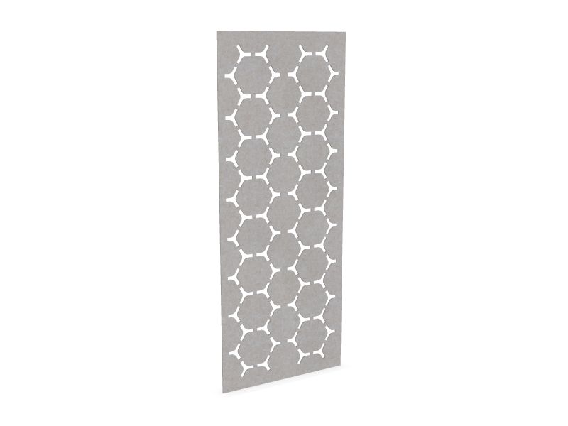 Cloison de séparation suspendue L800 - Motif Hex SANS ATTACHES - ACOUSTIK PET (50% de Matière Recyclée)