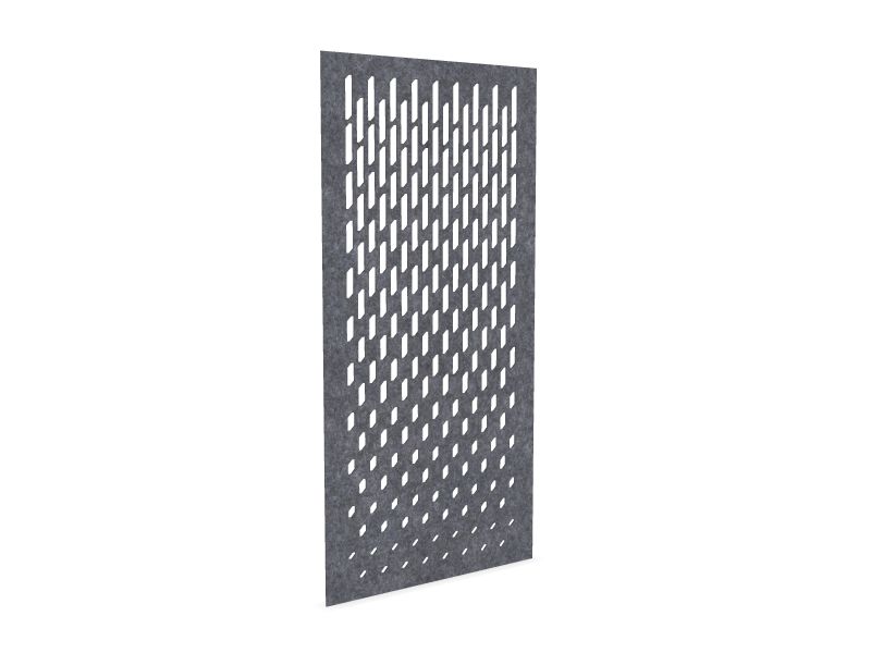Cloison de séparation suspendue L1200 - Motif Grate SANS ATTACHES - ACOUSTIK PET (50% de Matière Recyclée)