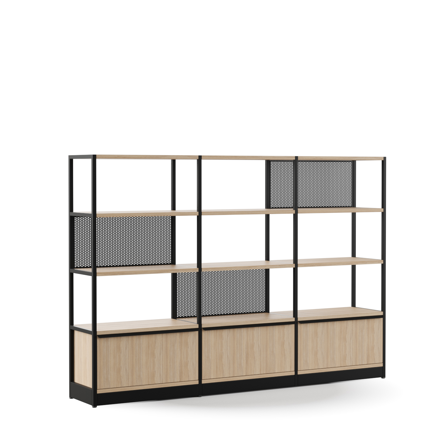 Bibliothèque 4 Niveaux avec caissons tiroirs COMBO