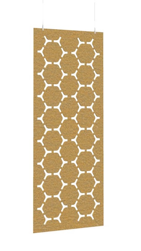Cloison de séparation suspendue L800 - Motif Hex SANS ATTACHES - ACOUSTIK PET (50% de Matière Recyclée) – Image 16