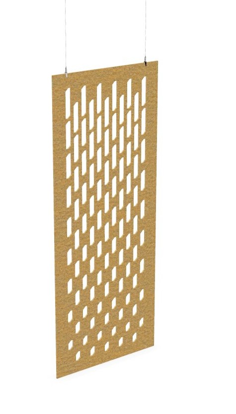 Cloison de séparation suspendue L800 - Motif Grate SANS ATTACHES - ACOUSTIK PET (50% de Matière Recyclée) – Image 16