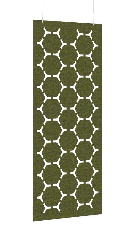 Cloison de séparation suspendue L800 - Motif Hex SANS ATTACHES - ACOUSTIK PET (50% de Matière Recyclée) – Image 24