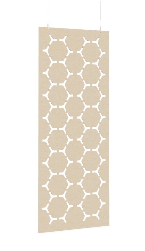 Cloison de séparation suspendue L800 - Motif Hex SANS ATTACHES - ACOUSTIK PET (50% de Matière Recyclée) – Image 17