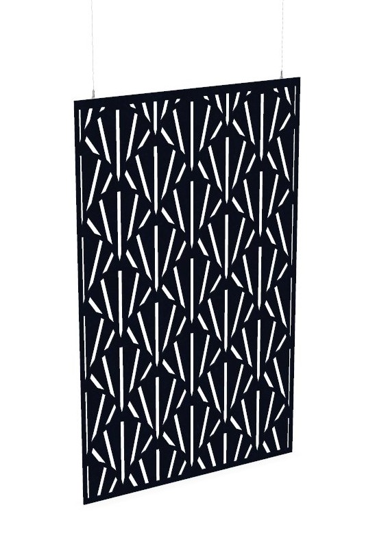 Cloison de séparation suspendue L1200 - Motif Reverse Clams SANS ATTACHES - ACOUSTIK PET (50% de Matière Recyclée) – Image 15