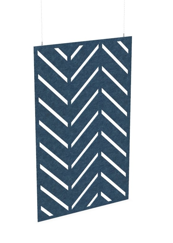 Cloison de séparation suspendue L1200 - Motif Chevron SANS ATTACHES - ACOUSTIK PET (50% de Matière Recyclée) – Image 13
