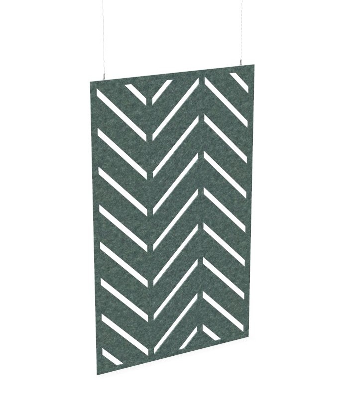 Cloison de séparation suspendue L1200 - Motif Chevron SANS ATTACHES - ACOUSTIK PET (50% de Matière Recyclée) – Image 24