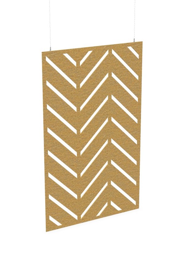 Cloison de séparation suspendue L1200 - Motif Chevron SANS ATTACHES - ACOUSTIK PET (50% de Matière Recyclée) – Image 16