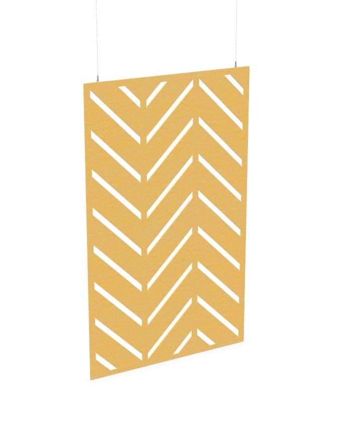 Cloison de séparation suspendue L1200 - Motif Chevron SANS ATTACHES - ACOUSTIK PET (50% de Matière Recyclée) – Image 18