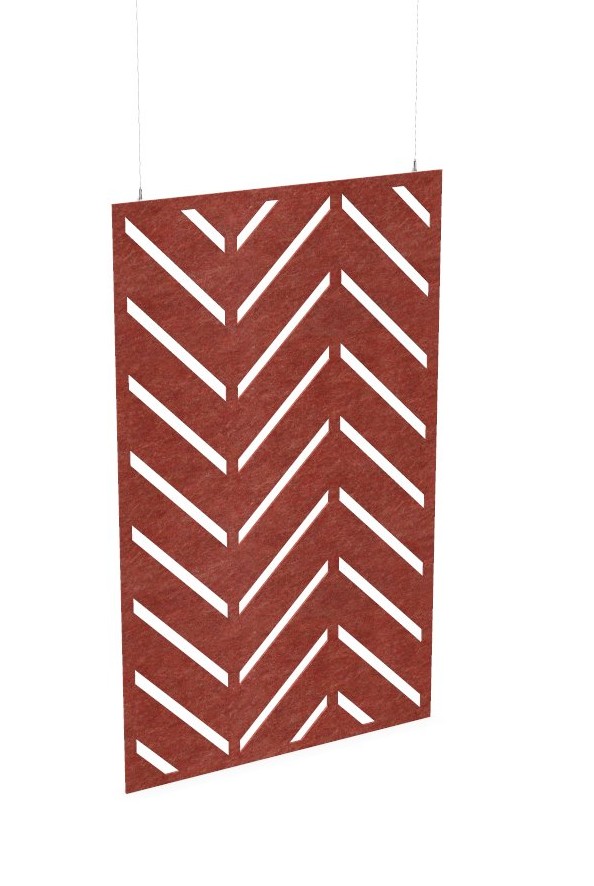 Cloison de séparation suspendue L1200 - Motif Chevron SANS ATTACHES - ACOUSTIK PET (50% de Matière Recyclée) – Image 20