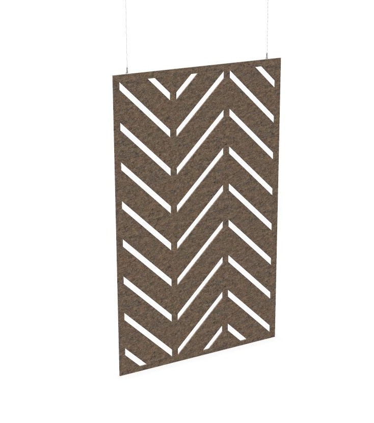 Cloison de séparation suspendue L1200 - Motif Chevron SANS ATTACHES - ACOUSTIK PET (50% de Matière Recyclée) – Image 21