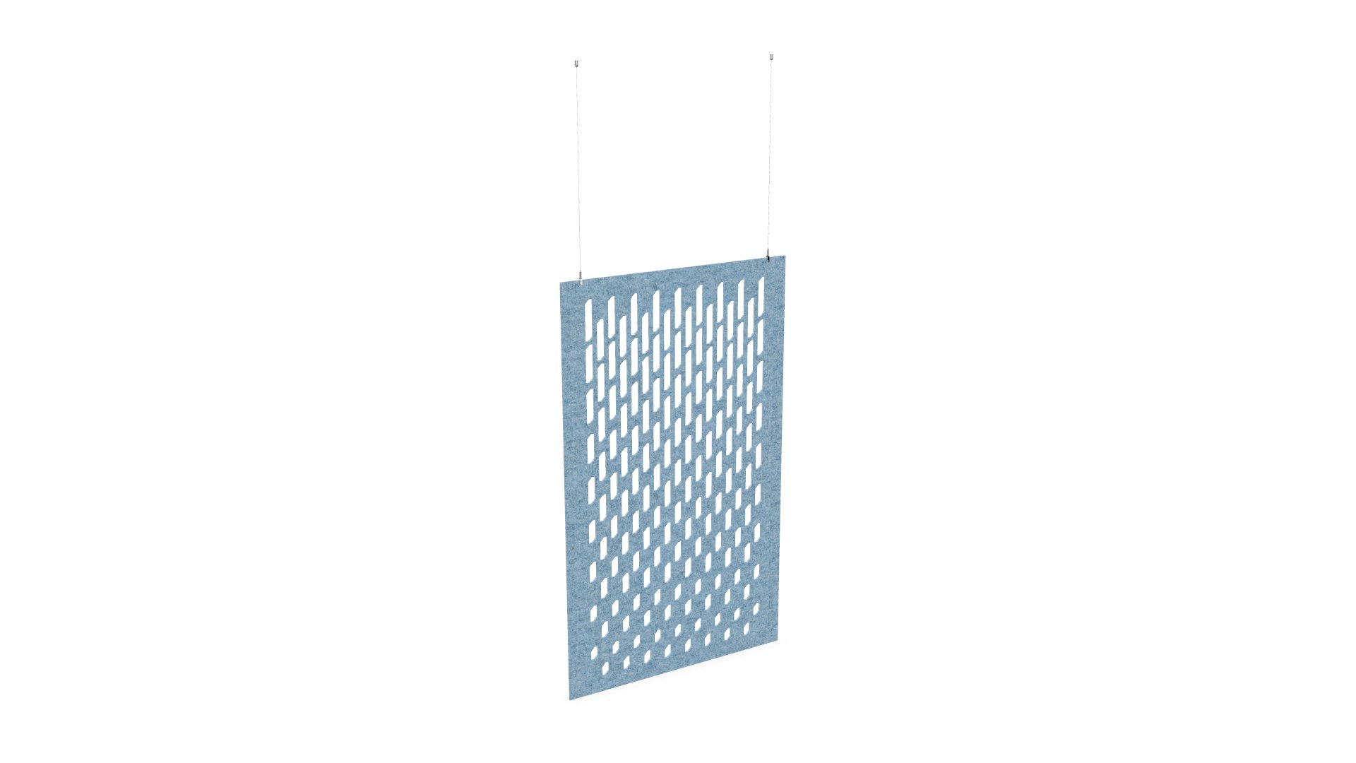 Cloison de séparation suspendue L1200 - Motif Grate SANS ATTACHES - ACOUSTIK PET (50% de Matière Recyclée) – Image 14