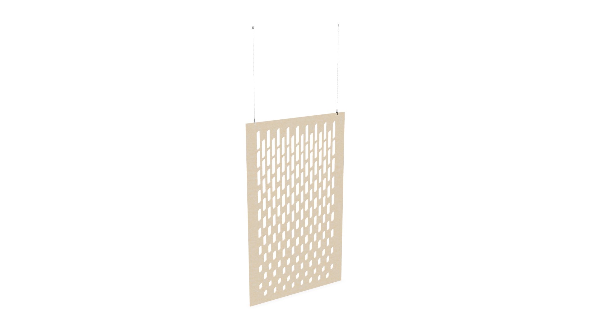 Cloison de séparation suspendue L1200 - Motif Grate SANS ATTACHES - ACOUSTIK PET (50% de Matière Recyclée) – Image 17