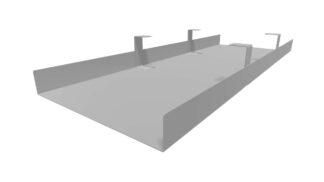 Goulotte passe câbles pour Bench ANNAKA - L1060 x P380 x HT110 mm, Alu