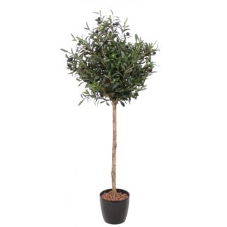 Olivier artificiel avec tête feuillue H. 130 cm