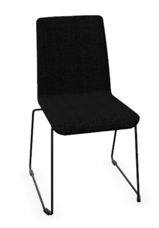 Chaise Visiteur Piètement Luge LUNA