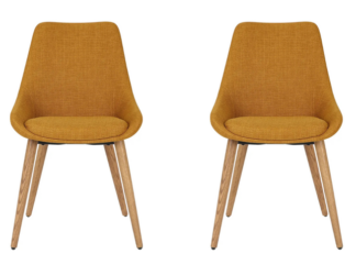 Lot de deux chaises Woody Jaune Curry STUDIO